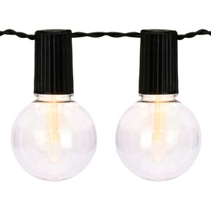 Well Home Conjunto de 10 luzes solares quentes para festas com painel de LED