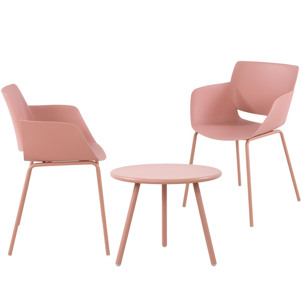 Grupo de asientos minota plástico rosado 60x168x80 cm