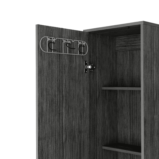 Armário Alto de Armazenamento Lawen, Uma Porta, 3 Ganchos para Vassouras