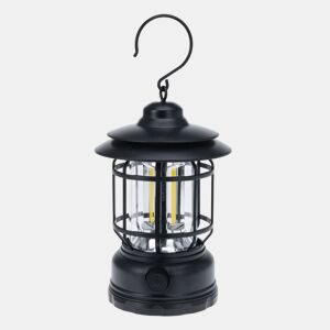 Well Home Camping Light Ø11,5x17,8cm com 3 lâmpadas e recarregável USB Cor Preto