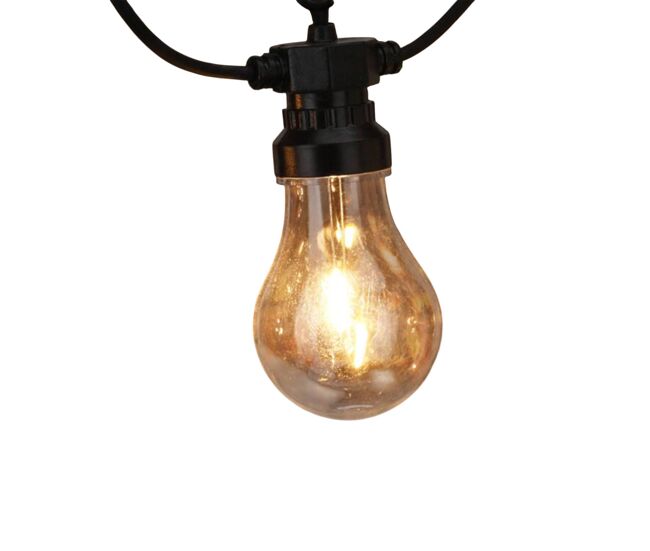 Well home guirnalda con 20 luces led en blanco cálido y cable conductor