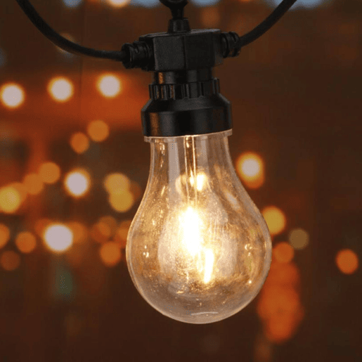 Well Home Garland com 20 luzes LED quentes e cabo condutor