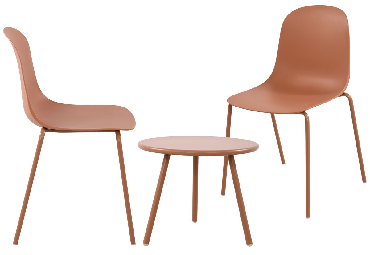Suite de 2 plazas berdin plástico terracota 50x156x85 cm