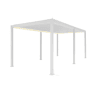 Pérgola bioclimática elétrica em alumínio 3x6m com iluminação LED, Triomphe 3x6m LED, Branco, 591x301x250 cm