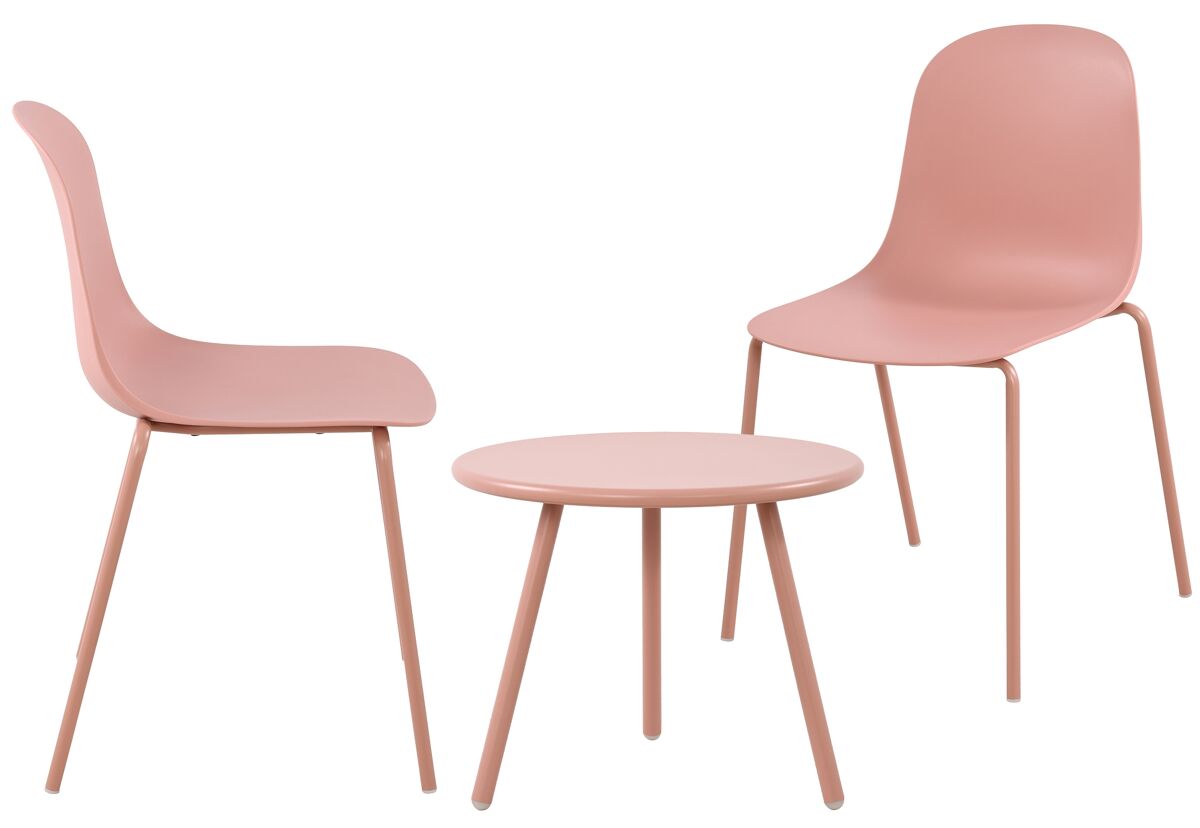 Suite de 2 plazas mindin plástico rosado 60x166x85 cm