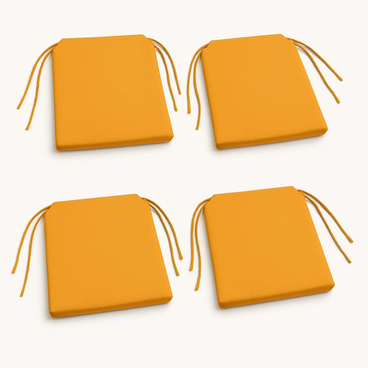 Well Home Juego de 4 Cojines para sillas con lazos