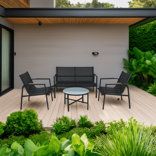 Conjunto de móveis de jardim de 4 peças Well Home