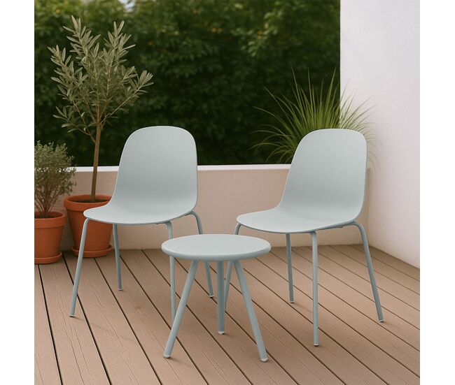 Suite de 2 plazas berdin plástico turquesa 50x156x85 cm