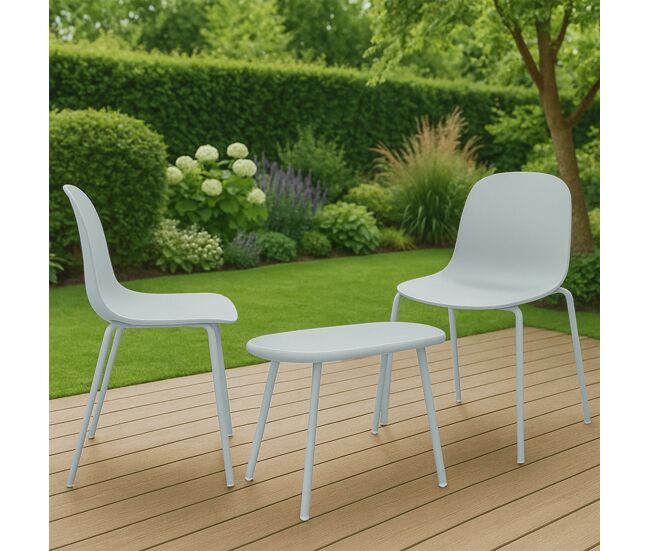 Suite de 2 plazas veldin plástico turquesa 151x80x85 cm