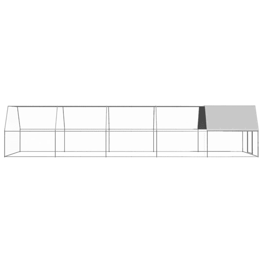 vidaXL Galinheiro de exterior 3x10x2 m aço galvanizado