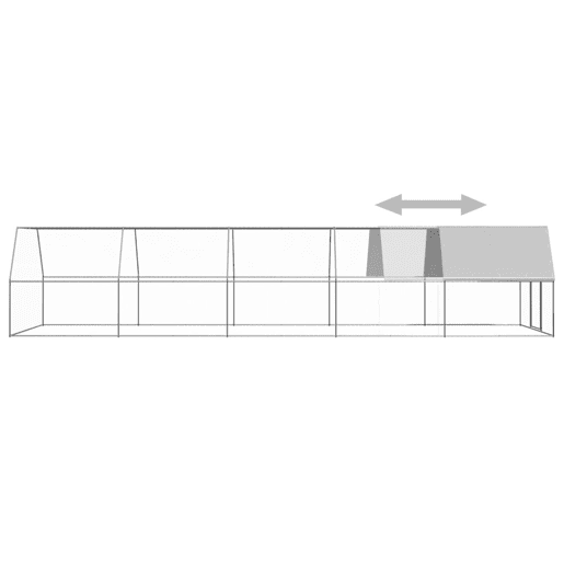 vidaXL Galinheiro de exterior 3x10x2 m aço galvanizado