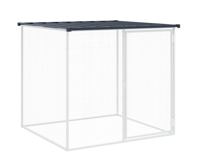 Vidaxl jaula gallinas y toldo acero galvanizado antracita 103x98x90 cm