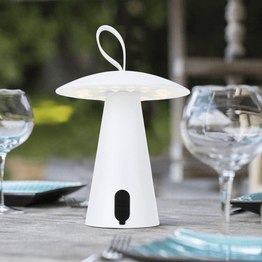 Candeeiro de mesa recarregável Well Home branco Ø15x17cm
