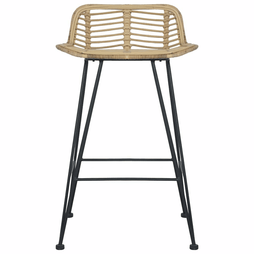 vidaXL Cadeiras de bar 2 pcs vime genuíno