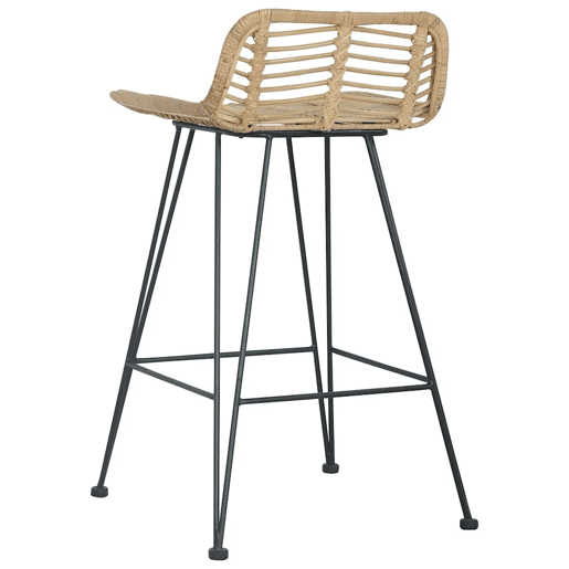 vidaXL Cadeiras de bar 2 pcs vime genuíno