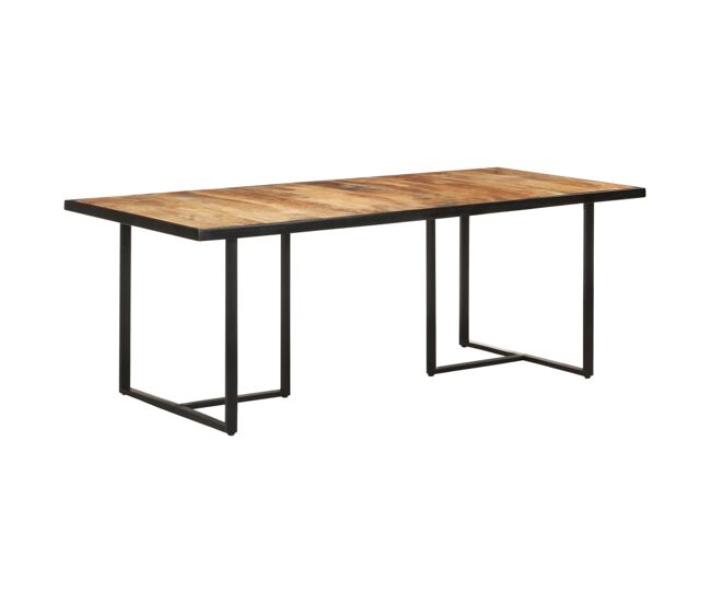 Vidaxl mesa de comedor madera de mango rugosa 200 cm