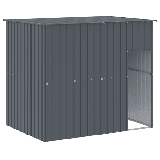 vidaXL Casota p cães c parque 214x253x181 cm aço galvaniz. antracite vidaXL Casota p cães c parque 214x253x181 cm aço galvaniz. antracite
