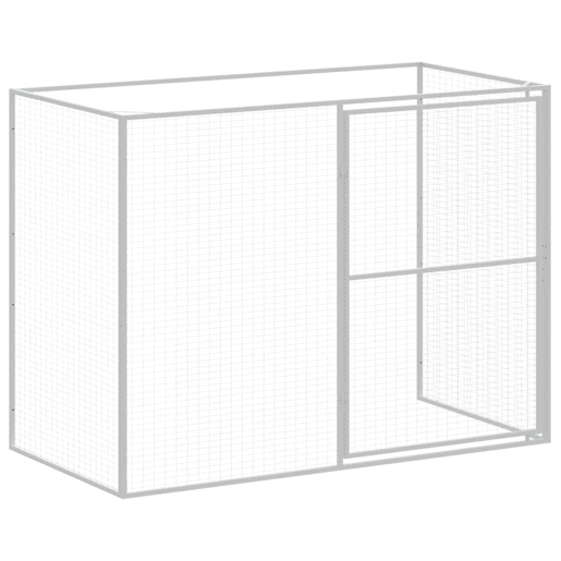 vidaXL Casota p cães c parque 214x253x181 cm aço galvaniz. antracite vidaXL Casota p cães c parque 214x253x181 cm aço galvaniz. antracite