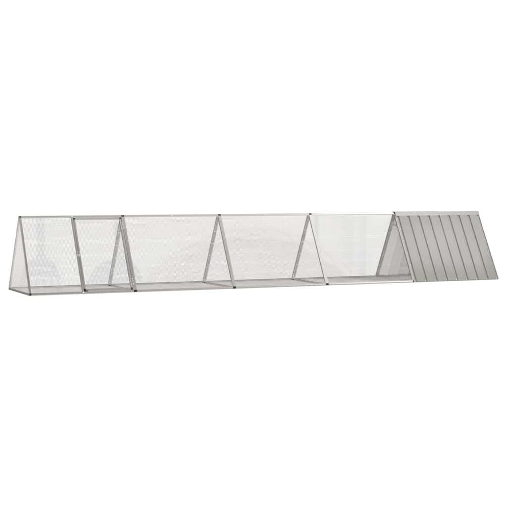 Vidaxl jaula para conejos acero galvanizado gris 504,5x80,5x71 cm