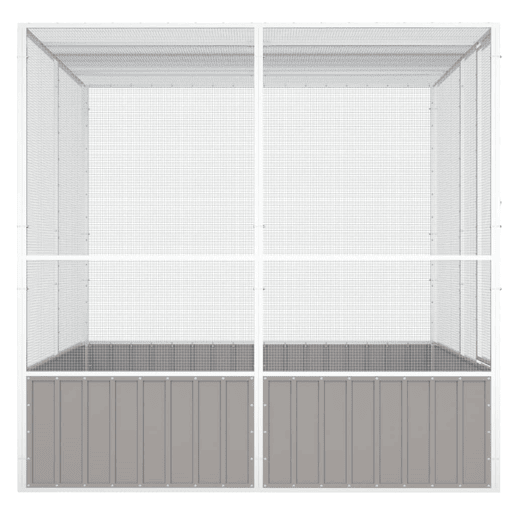 vidaXL Gaiola p pássaros 213,5x217,5x211,5cm aço galvanizado cinzento