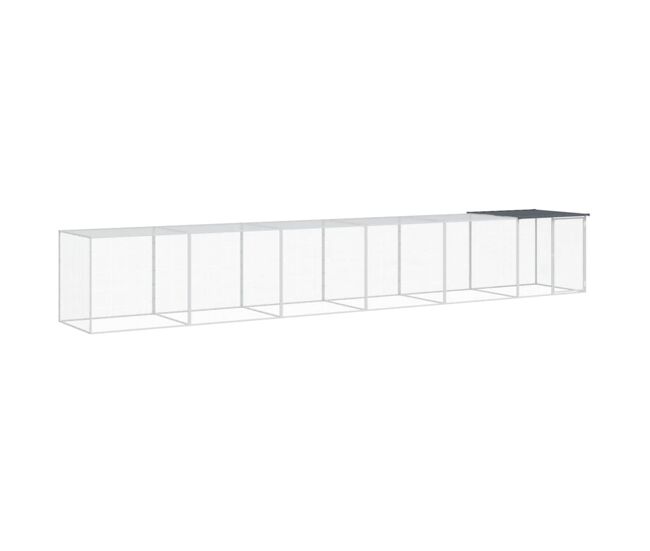 Vidaxl gallinero con techo acero galvanizado antracita 603x98x90 cm