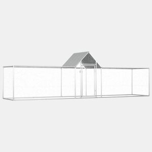vidaXL Galinheiro 5x1x1,5 m aço galvanizado