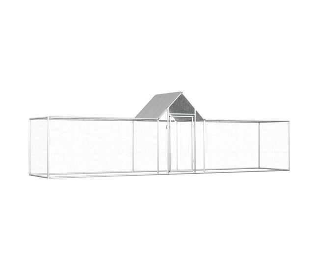 Vidaxl gallinero acero galvanizado 5x1x1,5 m