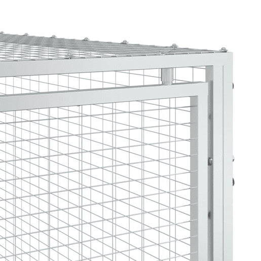 vidaXL Casota para cães com corredor antracite 153x396x110 cm aço galvanizado