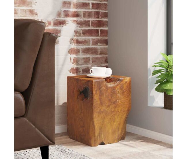 Vidaxl taburete de madera maciza de teca