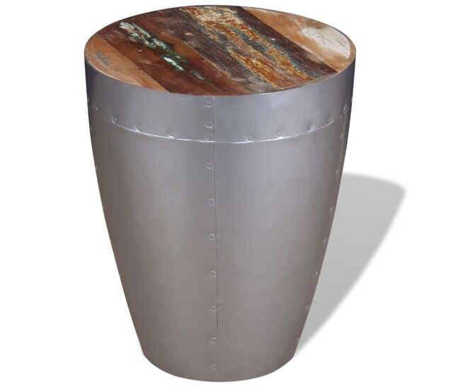 Vidaxl taburete de aviador madera maciza reciclada