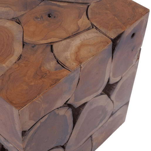 vidaXL Banco em madeira de teca maciça 40x40x45 cm castanho