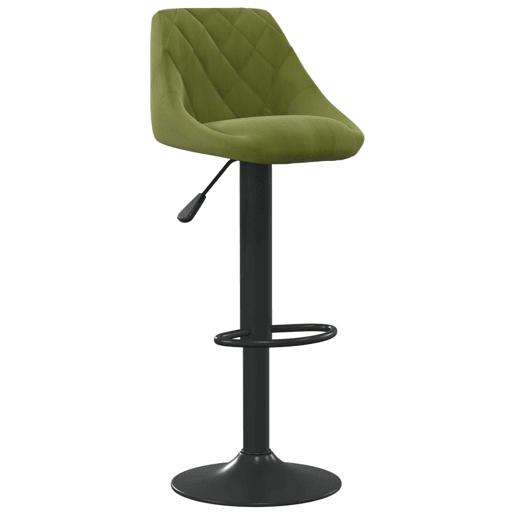 vidaXL Banco de bar veludo verde-claro