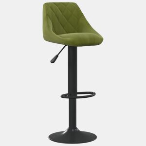 vidaXL Banco de bar veludo verde-claro