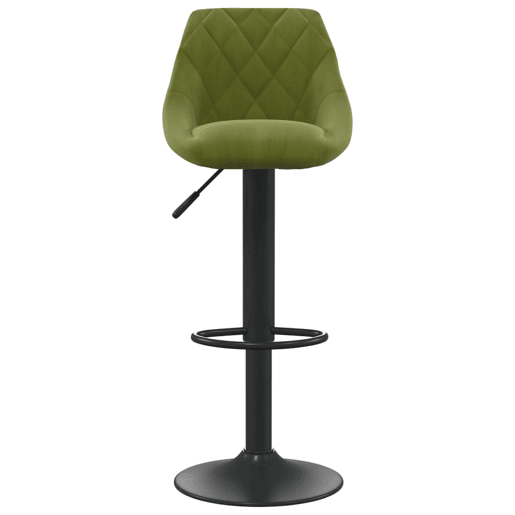 vidaXL Banco de bar veludo verde-claro