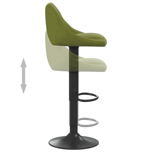 vidaXL Banco de bar veludo verde-claro