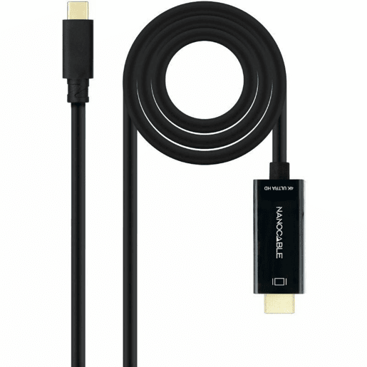 Cabo USB-C para HDMI NANOCABLE 10.15.5105 5 m Preto Cabo USB-C para HDMI NANOCABLE 10.15.5105 5 m Preto