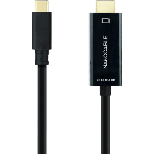 Cabo USB-C para HDMI NANOCABLE 10.15.5105 5 m Preto Cabo USB-C para HDMI NANOCABLE 10.15.5105 5 m Preto