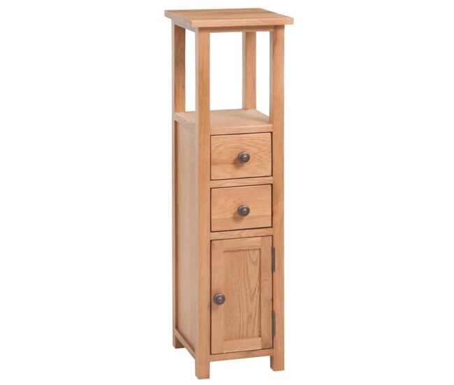 Vidaxl mueble de esquina de madera de roble maciza 26x26x94 cm