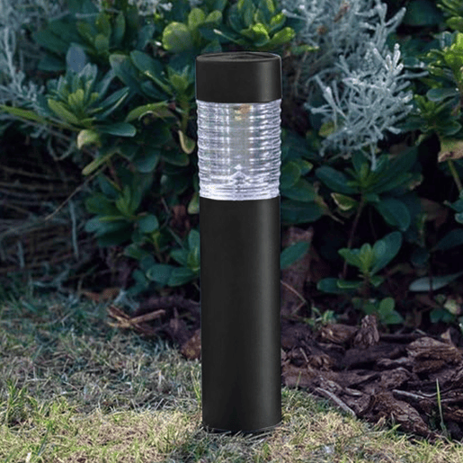Well Home Luz Solar em Aço Inox com Abajur de Vidro Ø6x27cm