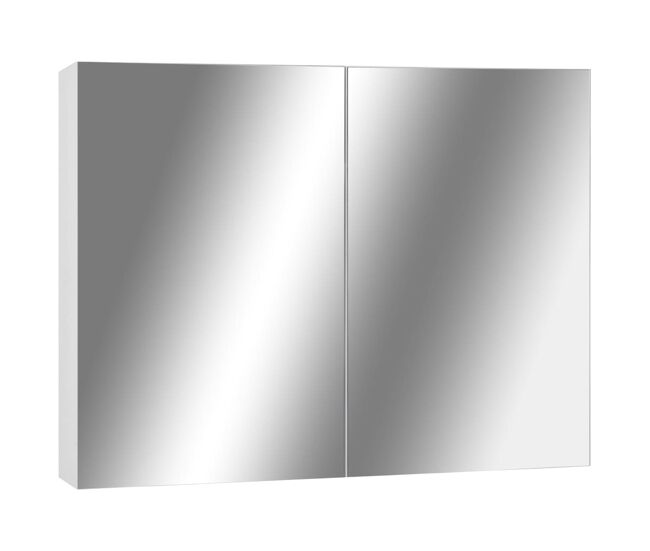 Vidaxl armario de baño con espejo mdf blanco 80x15x60 cm