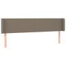 vidaXL Cabeceira cama abas tecido 183x16x7888 cm cinzento-acastanhado