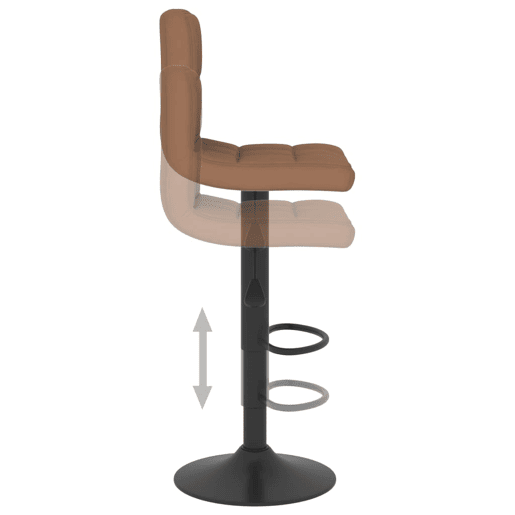 vidaXL Bancos de bar 2 pcs tecido castanho vidaXL Bancos de bar 2 pcs tecido castanho