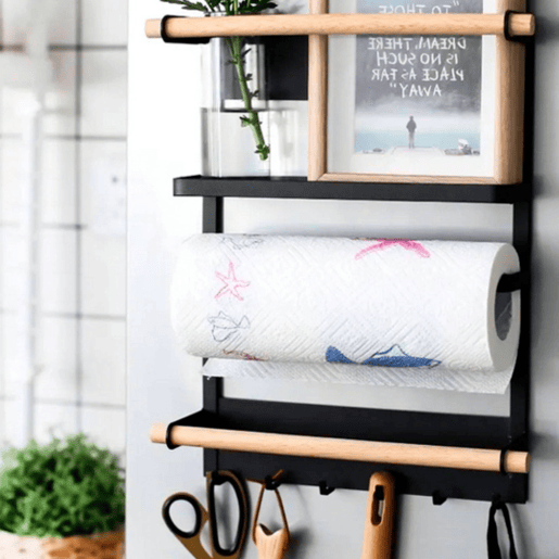 Rack de fixação magnética Well Home em aço pintado de preto