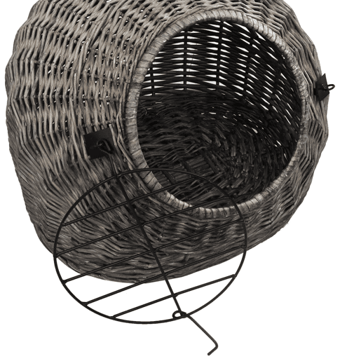vidaXL Transportadora p gatos 60x45x45 cm salgueiro natural cinzento vidaXL Transportadora p gatos 60x45x45 cm salgueiro natural cinzento