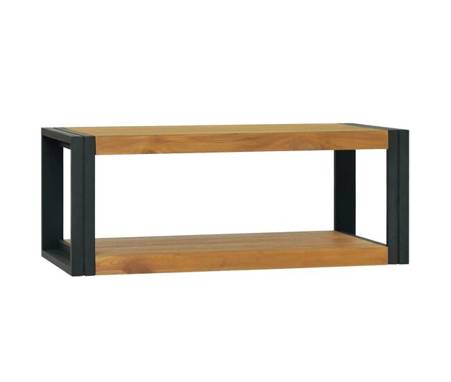 Vidaxl armario de baño madera maciza de teca 90x45x35 cm