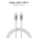 Cable USB-C a USB-C OPTIMUS Cable USB-C a USB-C OPTIMUS Blanco