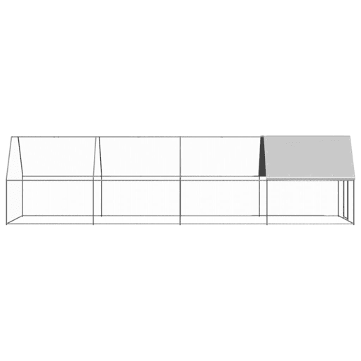 vidaXL Galinheiro de exterior 2x8x2 m aço galvanizado