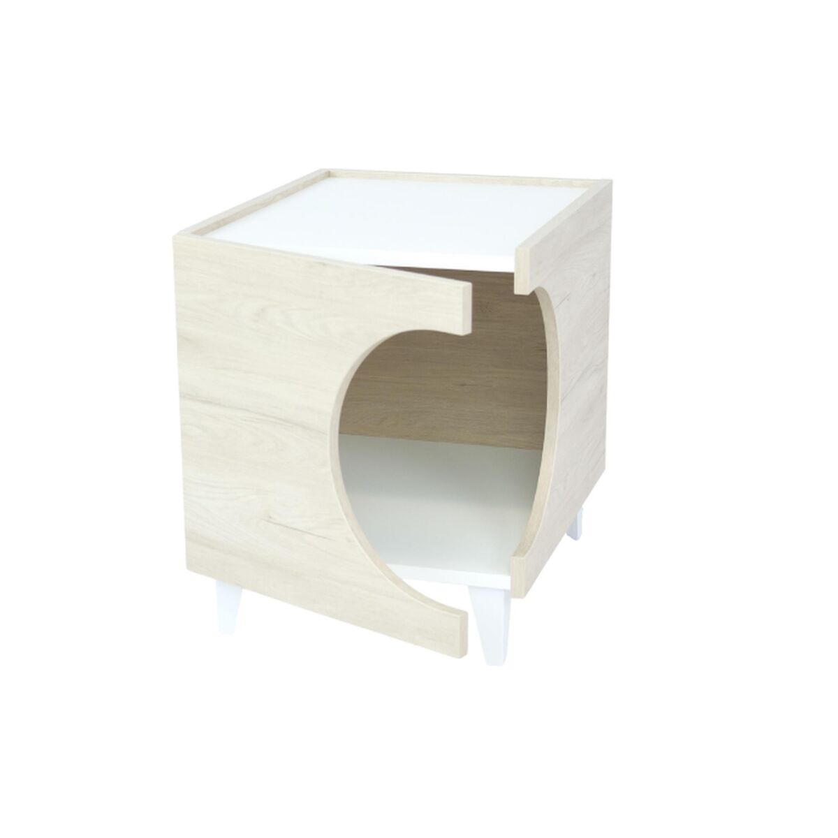 Well home mesilla con orificio para mascotas blanco 50x40x40cm