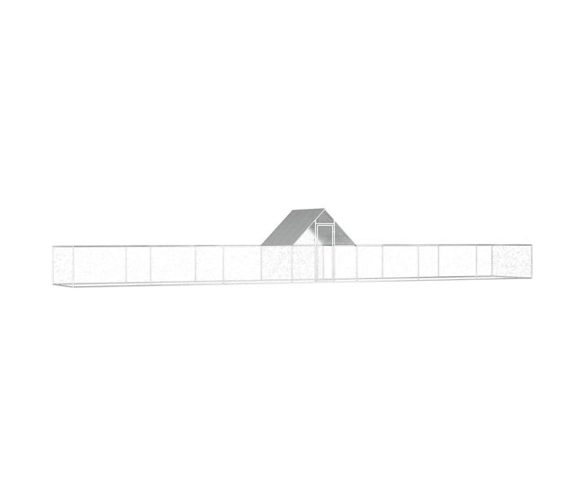 Vidaxl gallinero acero galvanizado 14x2x2 m