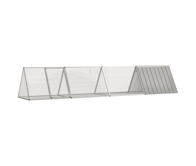 Vidaxl jaula para conejos acero galvanizado gris 403,5x80,5x71 cm